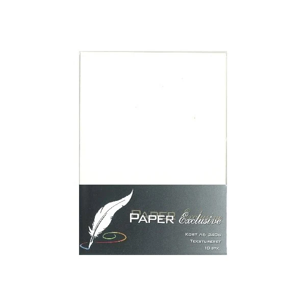 Paper Exclusive Dobbelt Kort A6, 240 g, Tekstureret, 10 stk